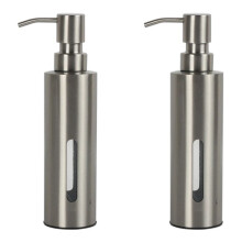 2X 7Oz Hand Soap Pump Dispenser for Bathroom, Stainless Steel Dish Soap Dispenser for Kitchen
