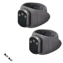 2 Stuks Massage-Apparaat met Warmtemassage-Armband, Draagbare Spierwikkeling, 3 Chatter-Standen, 5 Warmteniveaus, Oplaadbaar Verwarmingskussen