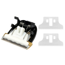 2 Pcs Ceramic Cutter Blade Replacement Electric Hair Clipper Trimmer, Black & White