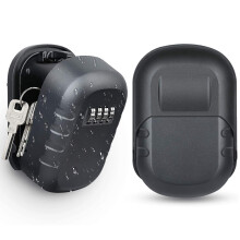 Key Lock Box Wall Mount 4 Digit Combination Key Storage Lock Box, Large Capacity Security Combo Lockbox