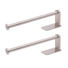 2X Kitchen Roll Paper Self Adhesive Wall Mount Toilet Paper Holder Stainless Steel