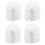 Replacement Spare Bathroom Accessory Plain Plastic Toilet Cleaning Brushes  Holders White (4x White Heads) 1