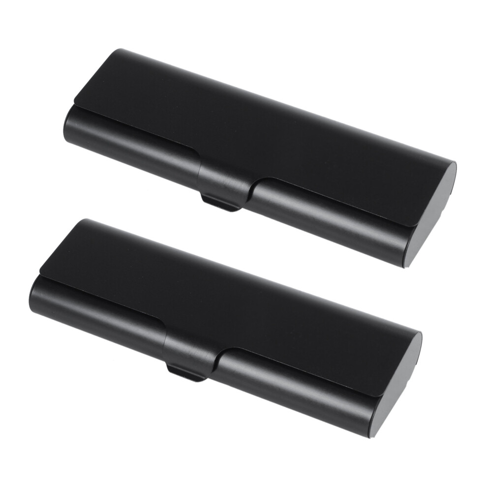 Black 2X Slim Matte Hard Metal Spectacles Case Reading Glasses Eyeglasses Case Protection Case