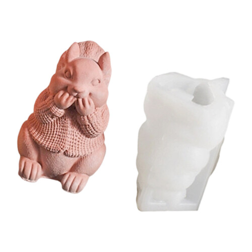 Creative Squirrel Shaped Silicone Mould For Handmade Candle-2