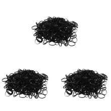 1500Pcs Black Elastic Rubber Band for Hair Female Girl Gift