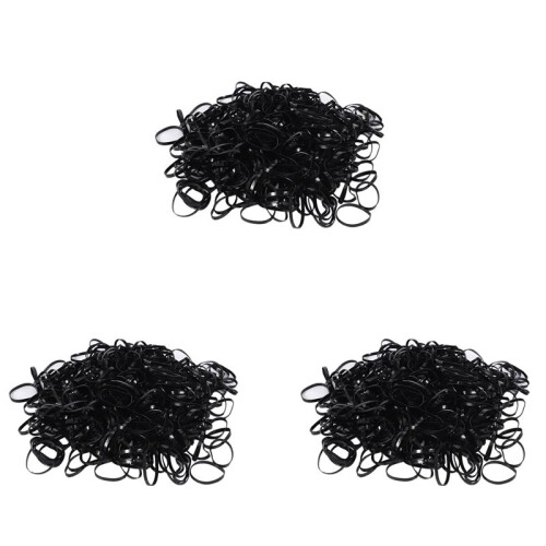 1500 Stueck Schwarzes Elastisches Gummiband fuer Haar Weibliches Maedchen Geschenk
