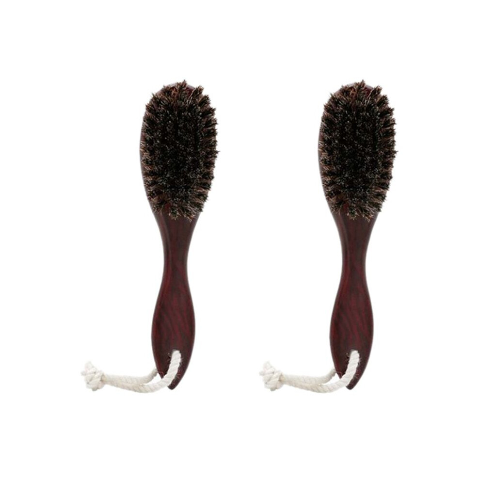 Semoic 2X Horse Hair Wave Hair Beard Brush Hair Comb Wooden Handle Large Curved Comb Men Natural Hair Combs Hair Styling Tools