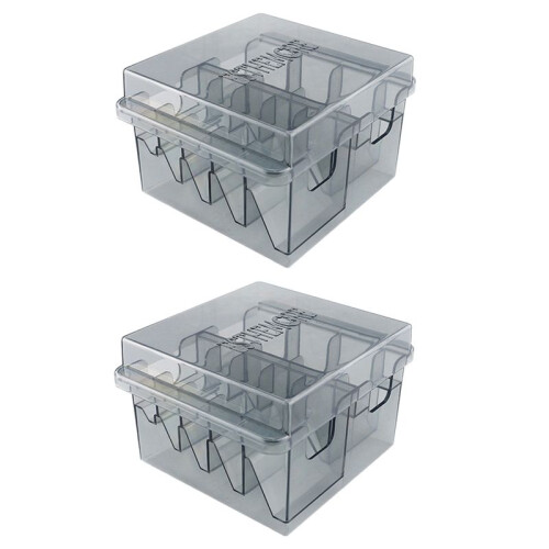 2X Grid Base Storage Box for 8Pcs Hair Clipper Trimmer Limit Comb Guide Comb Barber Tool for  Guide Combs