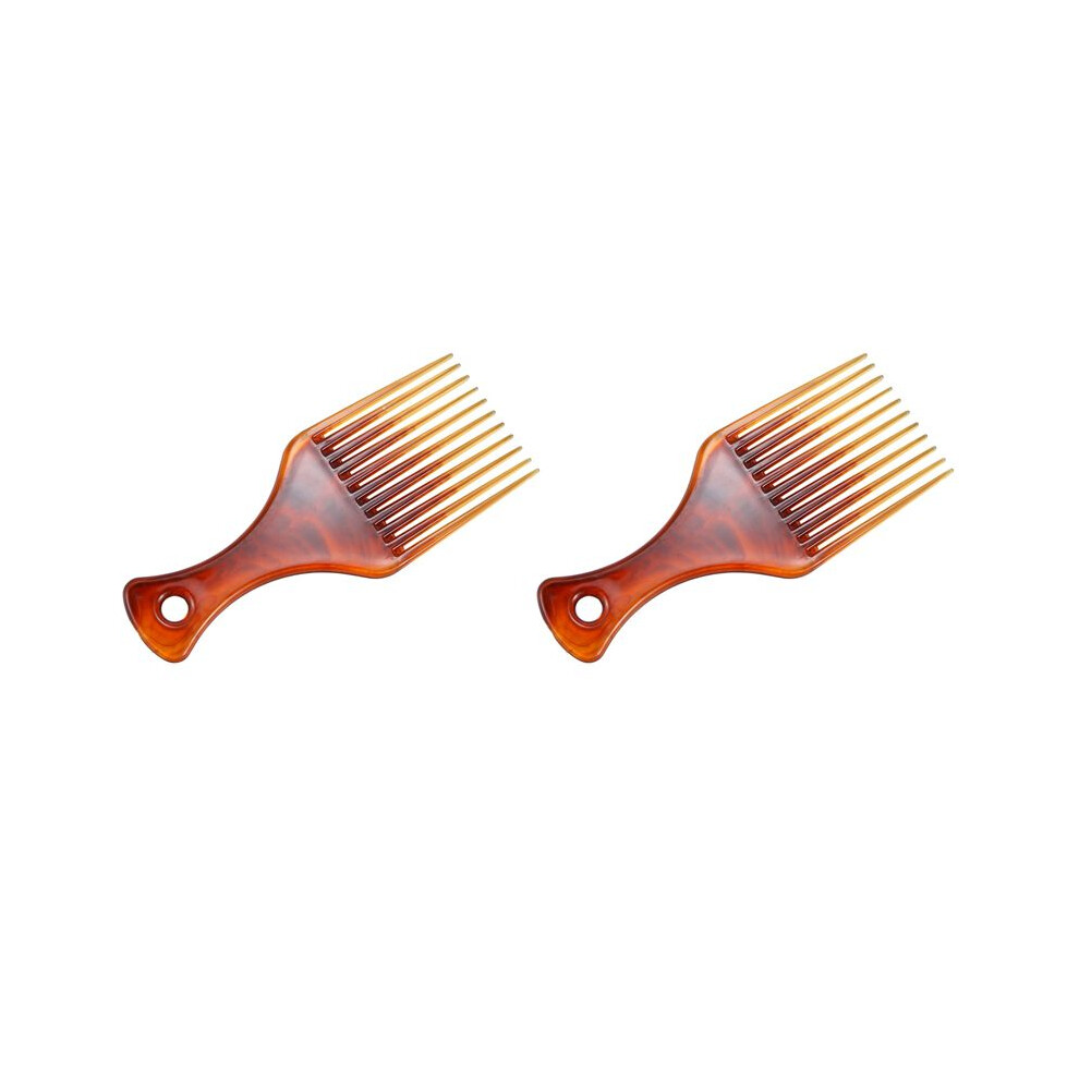 Unisex 2X Hair Comb Hair Fork Comb Insert Hairdressing Curly Hair Brush Comb Hairbrush Styling Tool For Men & Women