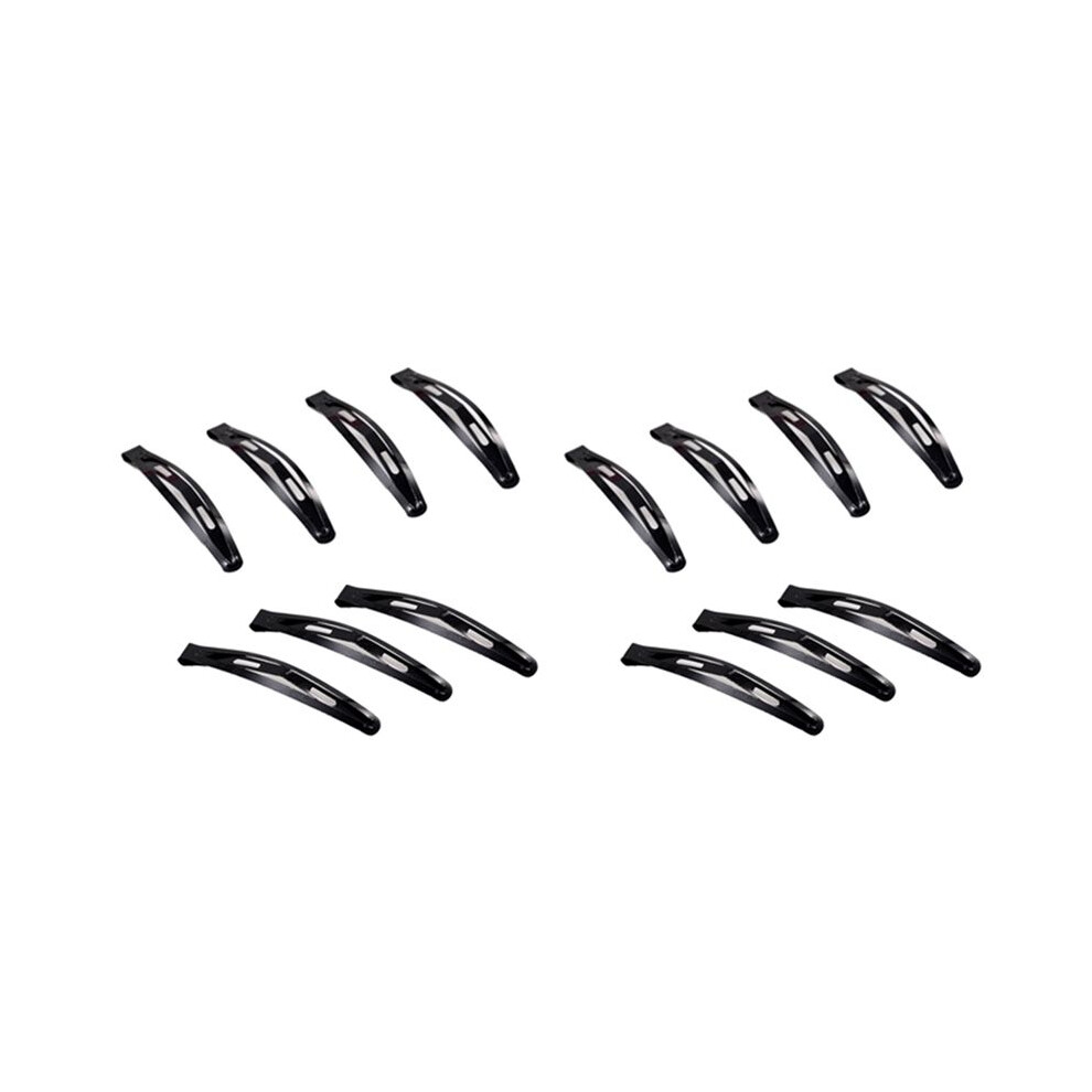 Unisex Black 40 X Large Metal Snap Hair Clip Barrettes 78Mm Diy