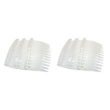 40 x Transparent Color Plastic Hair Clips Side Combs Pin Barrettes 70X40mm