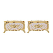 2X Acrylic Tissue Box Universal Paper Rack Office Table Accessories Home Office KTV Hotel Car Case Holder Gold