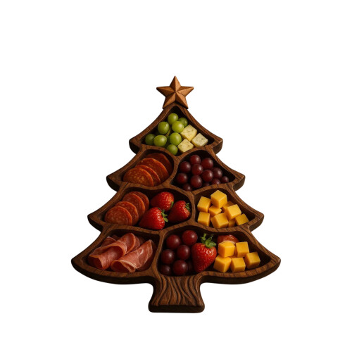 Christmas Tree Serving Tray Platter Charcuterie Board for-A