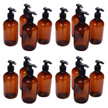 16Pcs New 500Ml Pump Bottle Makeup Bathroom Liquid Shampoo Bottle Travel Dispenser Bottle Container for Soap Shower Gel