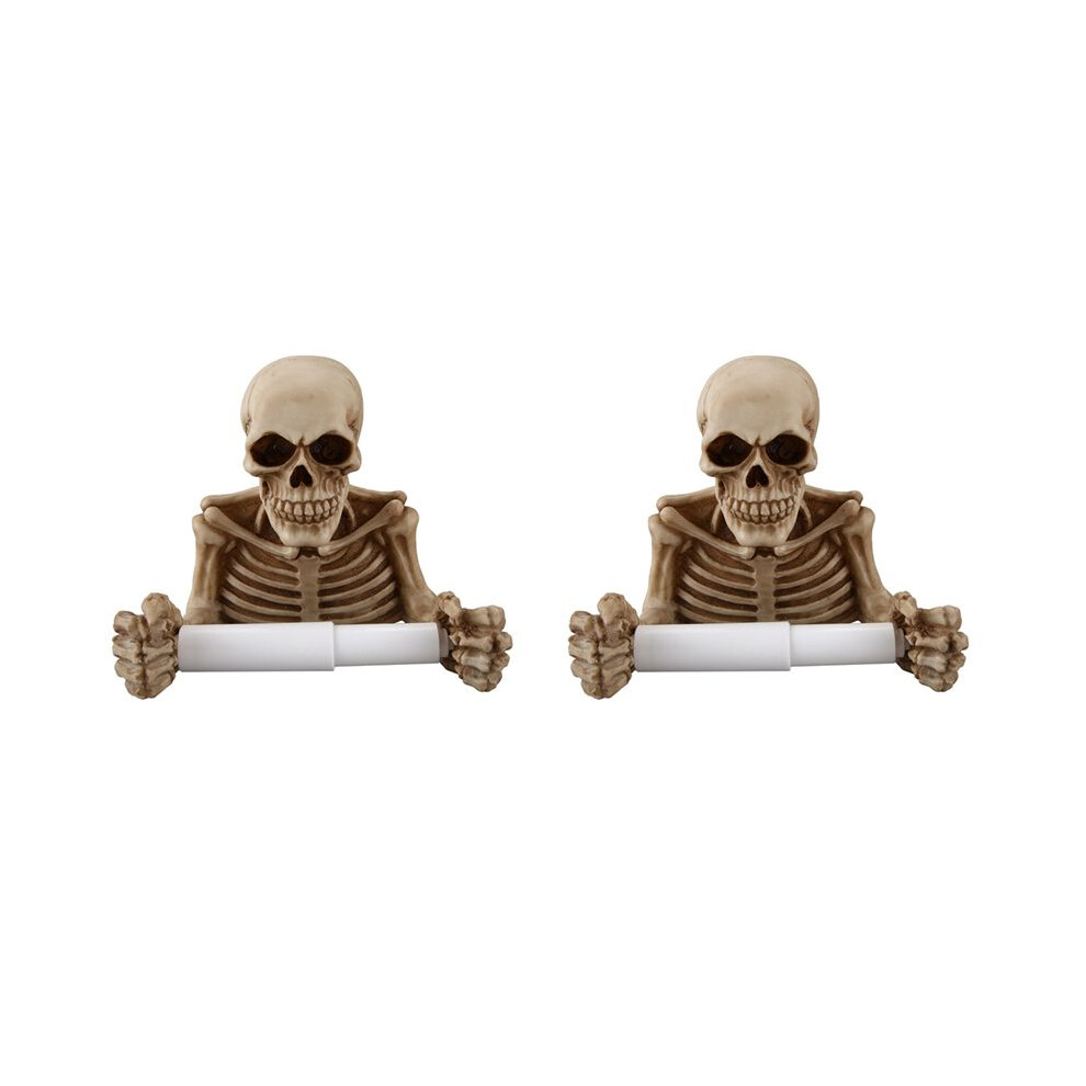 Semoic 2X Skull Toilet Paper Holder Wall Mounted Toilet Paper Storage Box Bathroom Storage Box