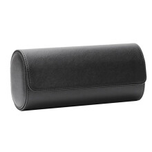 1-Slot Watch Roll Travel Case Portable Vintage Leather Watch Display Case Watch Storage Box Watch Organizers Black L