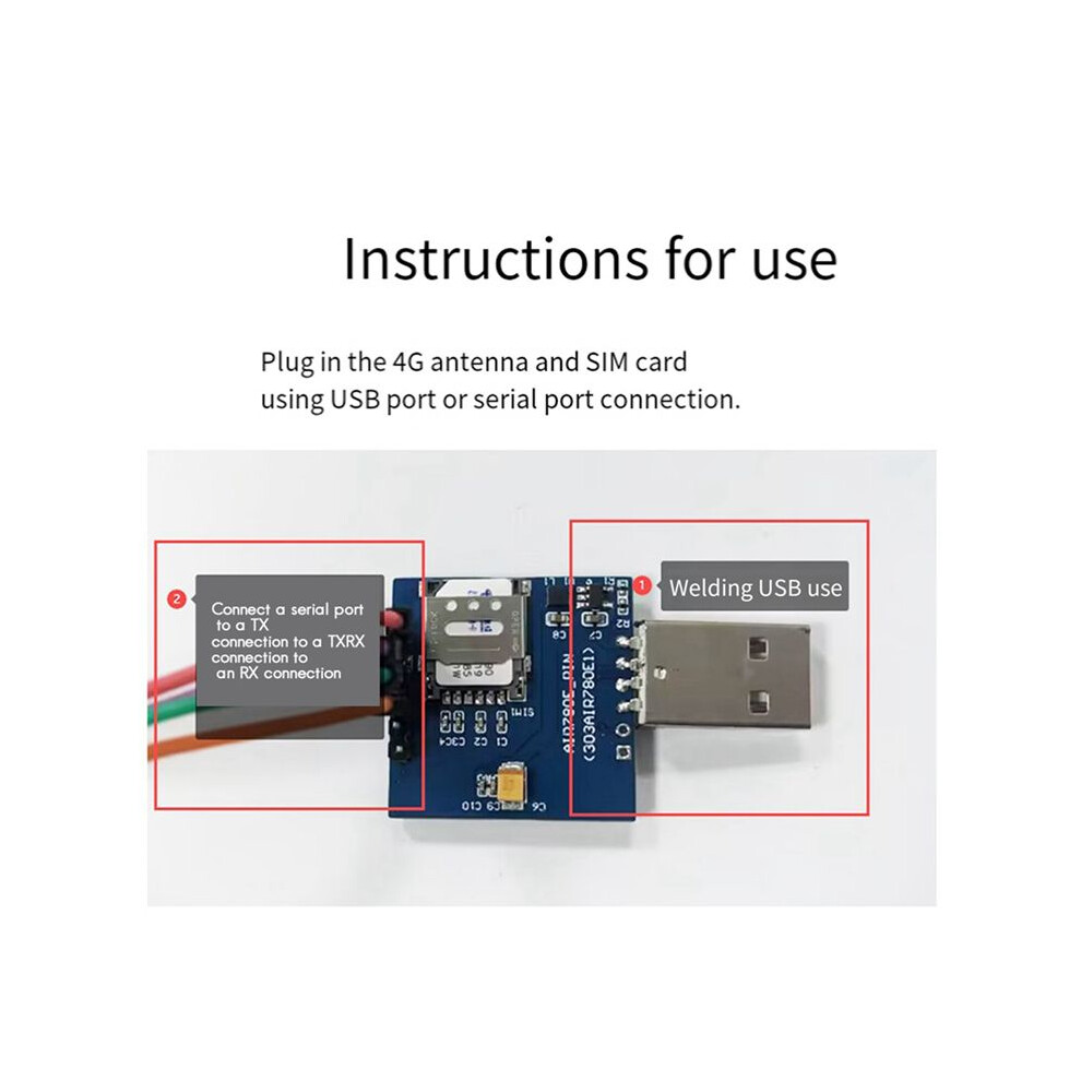 2X 4G Module Luat Air780e Full Netcom Module Iot Serial Communication Data Transmission Dtu Multifunction Module 6032564978413