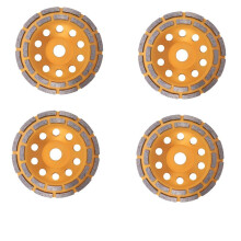 4pz 150 mm Diamante 7 Pollici 2 Segmento Mola Levigatura Disco Levigatrice Smerigliatrice Tazza Strumenti Abrasivi 22mm Foro per Granito di