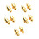 16Pcs Socket Cover Cap Gold Plated RCA Cap Plug Short-Circuit Socket Phono Connector Shielding RCA Shielding Plug 7