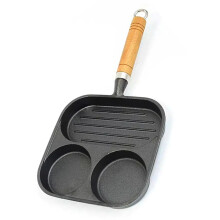 Padella da griglia in ghisa a tre scomparti 1,3 kg 19,519,52,5 cm