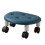 Niedriger Rollhocker Blau Kunstleder Räder 8