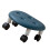 Niedriger Rollhocker Blau Kunstleder Räder 1