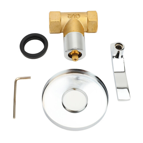 Copper Angle Valve Leak-Proof Concealed Install, Water Stop for Kitchen/Bathroom 1