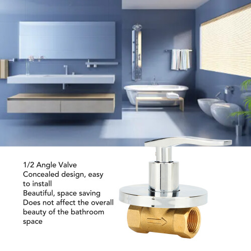 Copper Angle Valve Leak-Proof Concealed Install, Water Stop for Kitchen/Bathroom 2
