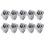 50PCS Powercon Connector 3 Pins 20A 250V Power Speaker Panel Socket Female for LED Screen Stage Lighting,Grey 3