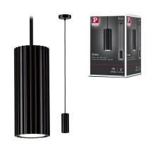Pendant luminaire Lirena GU10 max. 10W Black matt Metal