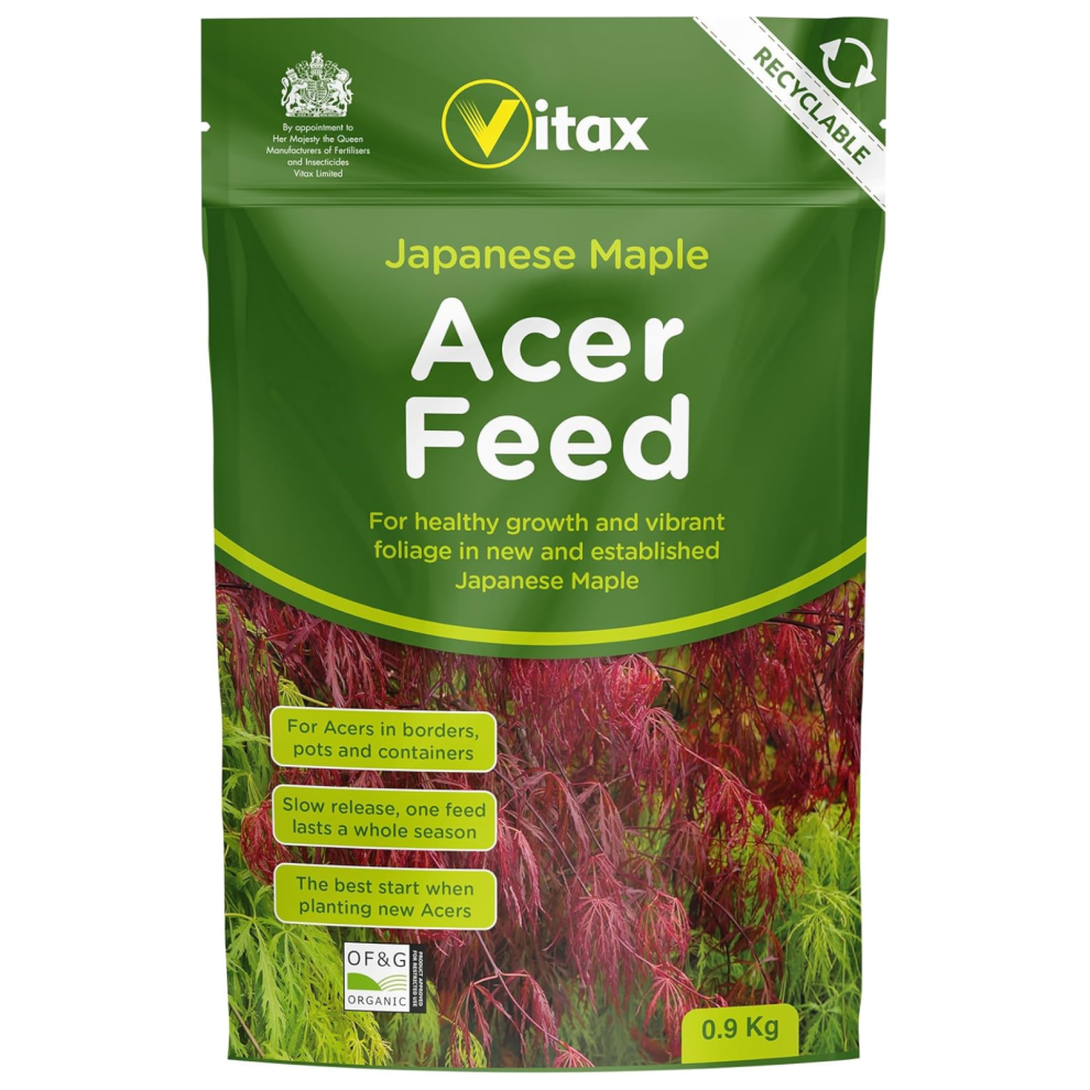 Caprican Vitax Acer Feed 0.9Kg - Organic Japanese Maple Fertilizer For Vibrant Foliage