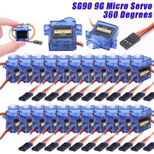 20PCS SG90 9G  Servo Servo Motor för RC Plan Robot Arm Fixed-Wing Servo Motor Control för Flygplan 360 1