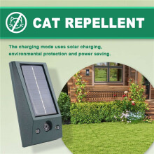 Ultrasonic Animal Outdoor Pest Bird Repellent with Motion Strobe and Intruder Alarm