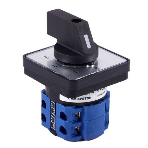 8X 8 Terminals 5 Positions Master Control Rotary Cam  20A Black+ 1