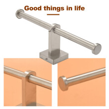 Stainless Steel Toilet Roll Holder Double Toilet Paper Holder Wall Mounted Bathroom Toilet Paper Shelf Silver