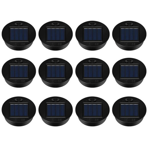48 Pack Replacement Solar Light Parts Solar Light Replacement Tops Waterproof LED Solar Panel Lantern Lid Light Outdoor 2