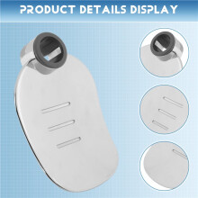 2Pcs ABS Shower Rod Soap Dish, Shower Rail Slide Soap Plates Adjustables Clip Bathroom Soap Holder for Bathroom