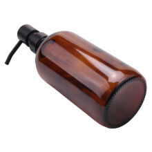 Glass 18 Oz Hand Glass Bottle Stainless Steel Push-Type Dispensing Bottle Soap Dispenser