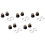 50 Pcs Panel Mount 17.9x13.8mm Power Jack  Socket 2