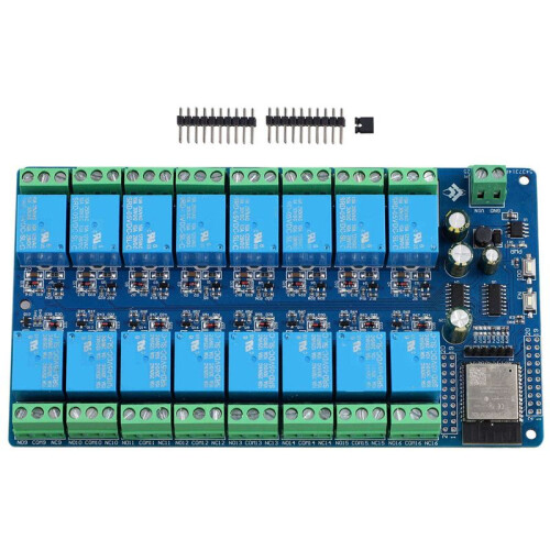 2X 16 Channel Relay Module DC5-12V Power Supply ESP32 Development Board ESP32-WROOM Secondary Development Module 1