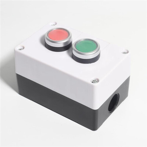 2X Rain Proof -Down  Control Station, Momentary Push Button Station Red Green Sign Pushbutton Switches 2