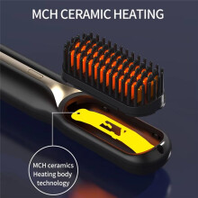 Electric Hot Comb Hair Straightener - Fast Heating, Portable, Anti-Scald, Ideal for Travel, Beard & Hair Styling A