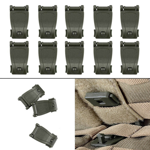 30 Pieces OD Green Backpack Clip Strap Set with D Ring & Buckles 2