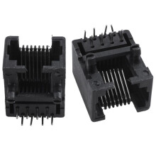 60Pcs RJ45 8P8C Computer Internet Network PCB Jack Socket Black