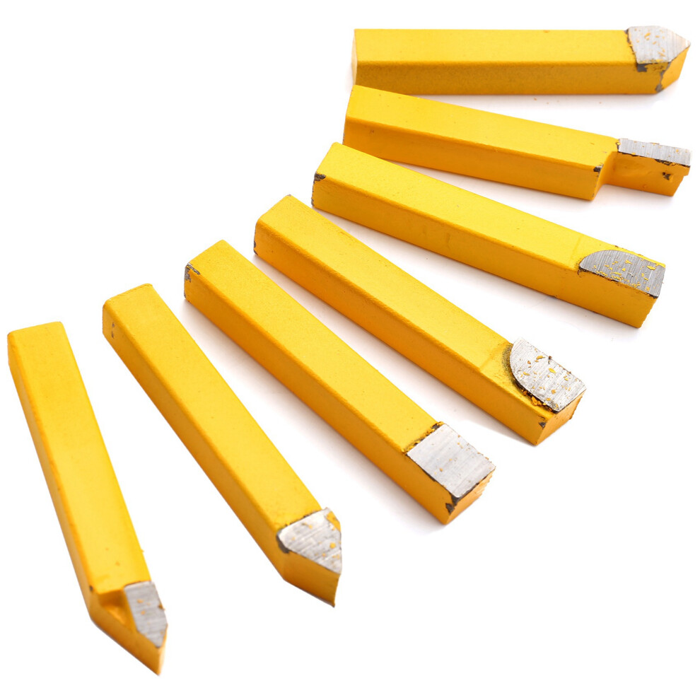 54Pcs Yw1 Carbide Brazed Tip Tipped Lathe Cutter Tools 8X8mm Shank High Hardness Turning Milling Welding Bit 4712785419767