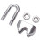 24Pcs de 2mm 1/16 Pouces de Clip de Fixation de Cable en Acier Inoxydable 8