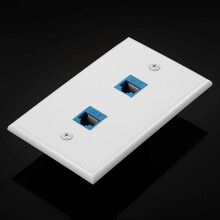 8 Delar 2-Portars Ethernet-Väggplatta, RJ45 Cat6 Hona Till Hona Jack Inline-Kopplingsplattor