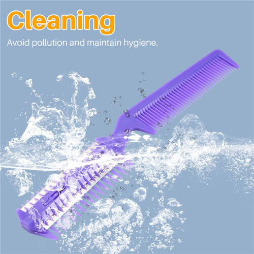 Peigne plastique violet avec lame 1