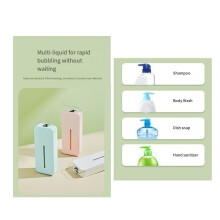 300ML Rechargeable  Lnduction Mobile Phone Washing Soap Dispenser Home Wall-Mounted Soap Dispenser-Sky