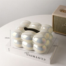 Bubble Design Tissue Box Holder Paper Dispenser for Bathroom Dining Table Stylish Tissue Organizer Decorative Napkin, B